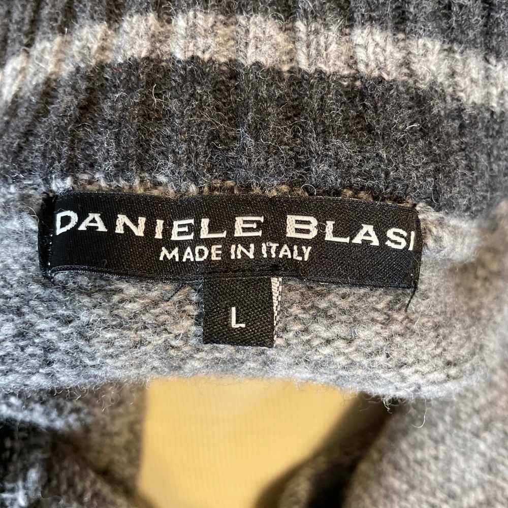 Daniele Blasi gray 1/4 zip wool sweater - Picture 5 of 12